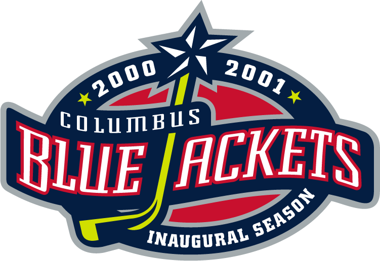 Columbus Blue Jackets 2001 Anniversary Logo iron on transfers for T-shirts